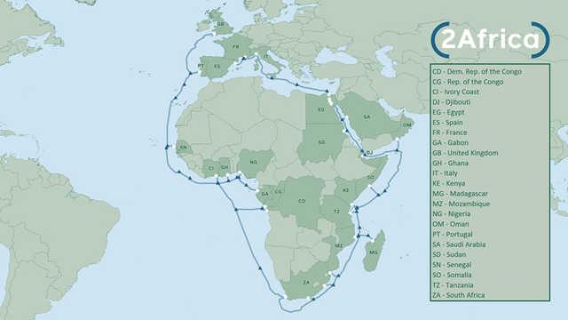 A轮融资|将造福30亿人上网！2Africa海底光缆项目升级