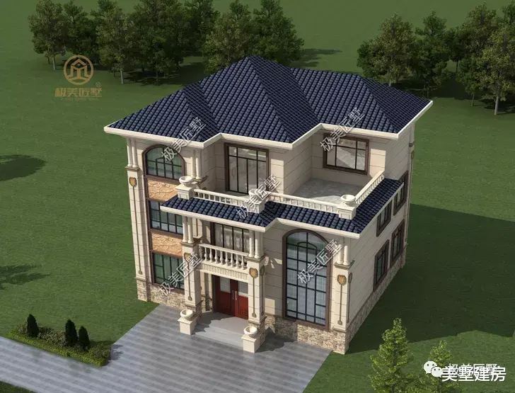 13×11米，三层欧式风格别墅，漂亮大气，奢华有格调！