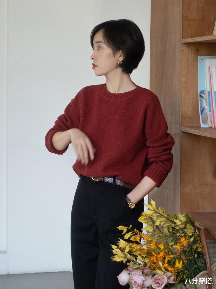 八分穿搭 冬季还得穿“羊毛衫”，女人会打扮更优雅，这些搭配才叫高级优雅