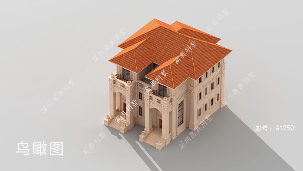 双拼欧式别墅，兄弟一起建，相互照顾。