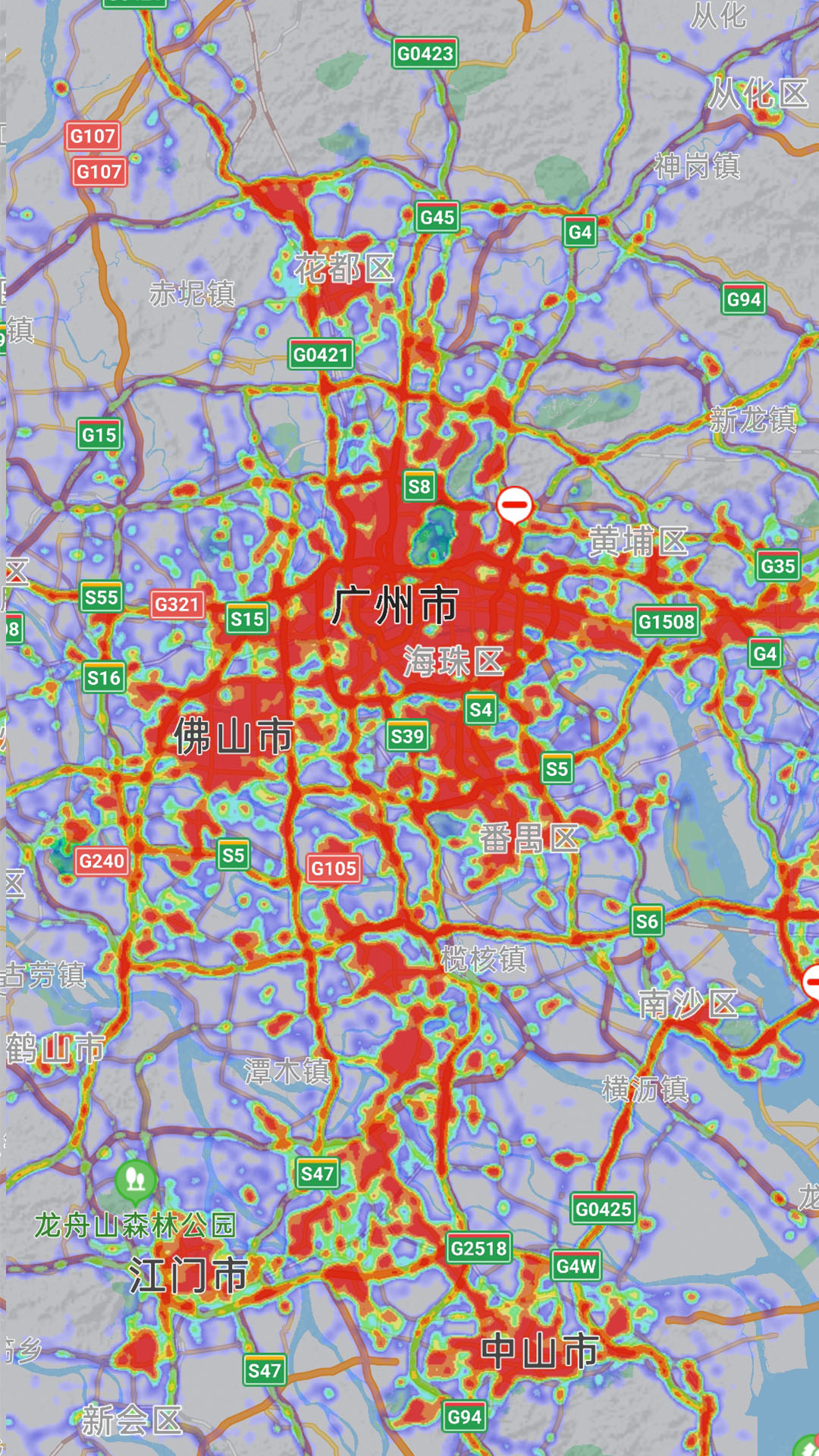 城市数据 2021年五一假期城市热力图