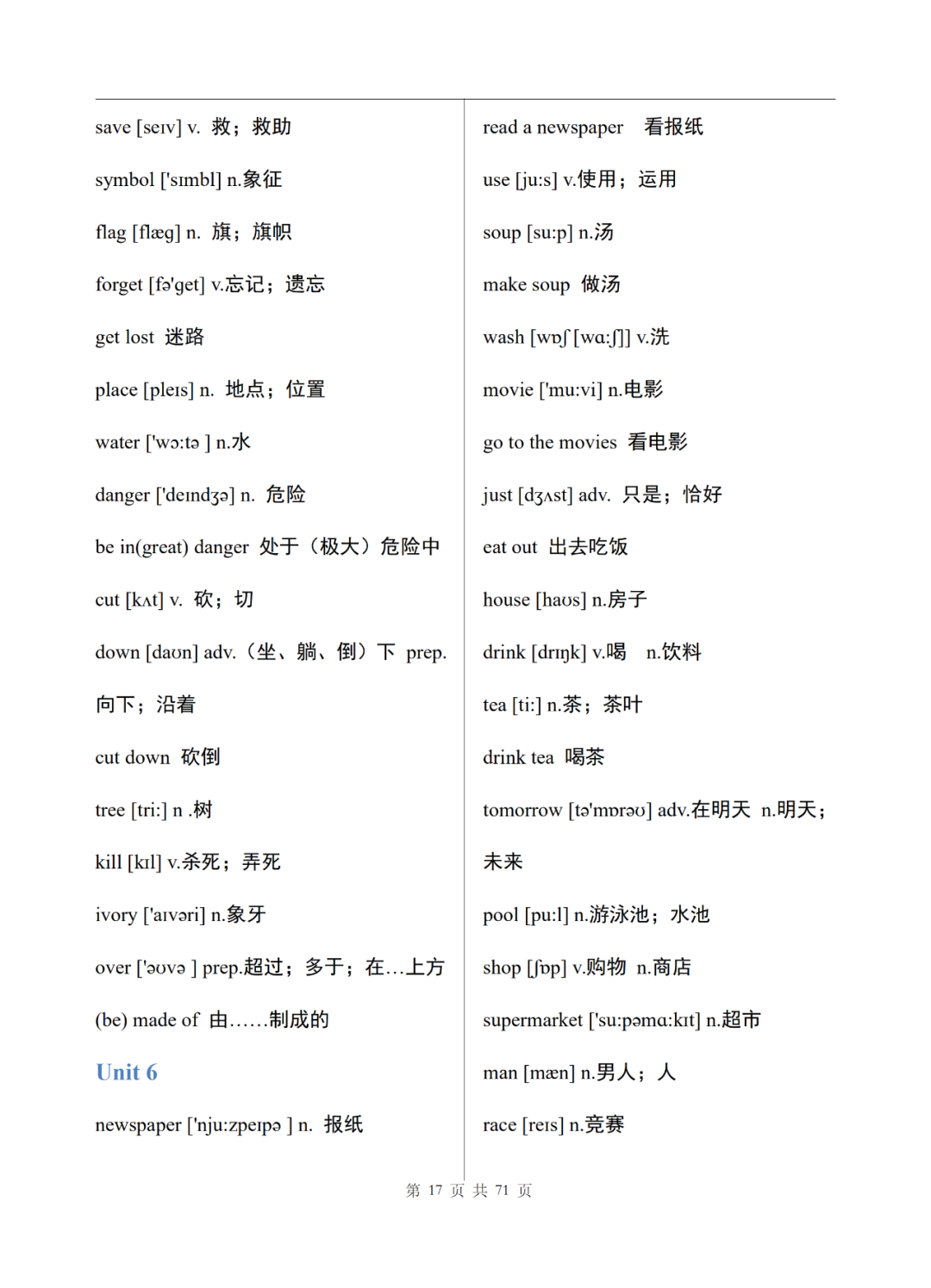 济南朗阁外语培训中心|【济南朗阁】初中三年,6本英语课本,汇成一份英语单词表!替孩子打印!