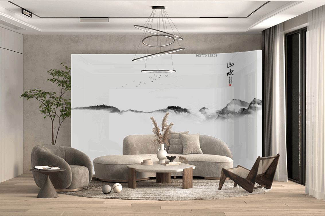 宋图网|禅意意境背景墙打造追求宁静舒适的家