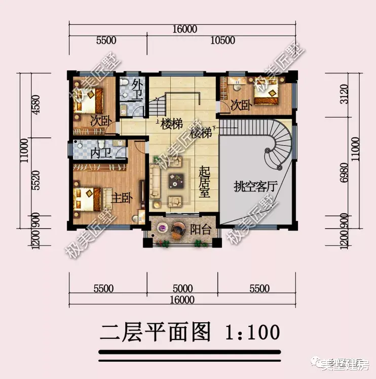 占地180平，三层欧式风别墅，浪漫与舒适并存