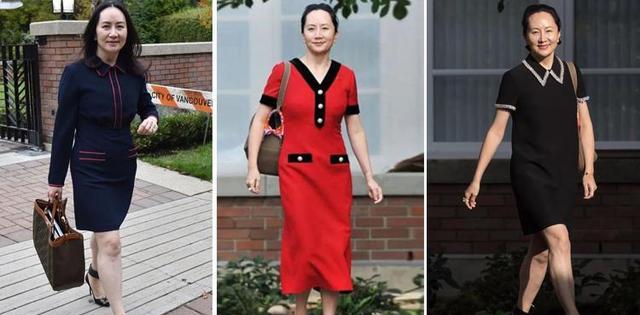 衬衫|孟晚舟时隔1日又现身,穿黑裙配丝巾,收紧腰线露大腿真霸气