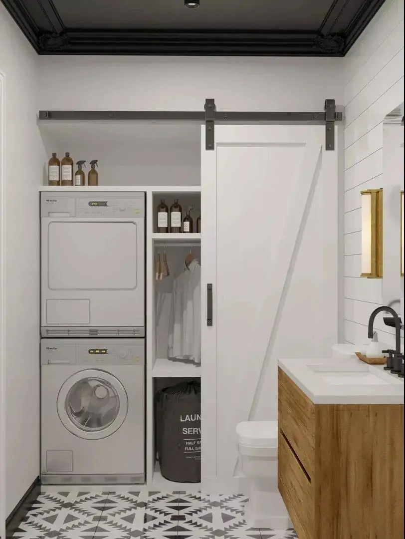 为什么你家卫生间那么挤，原来洗衣机摆放有讲究！