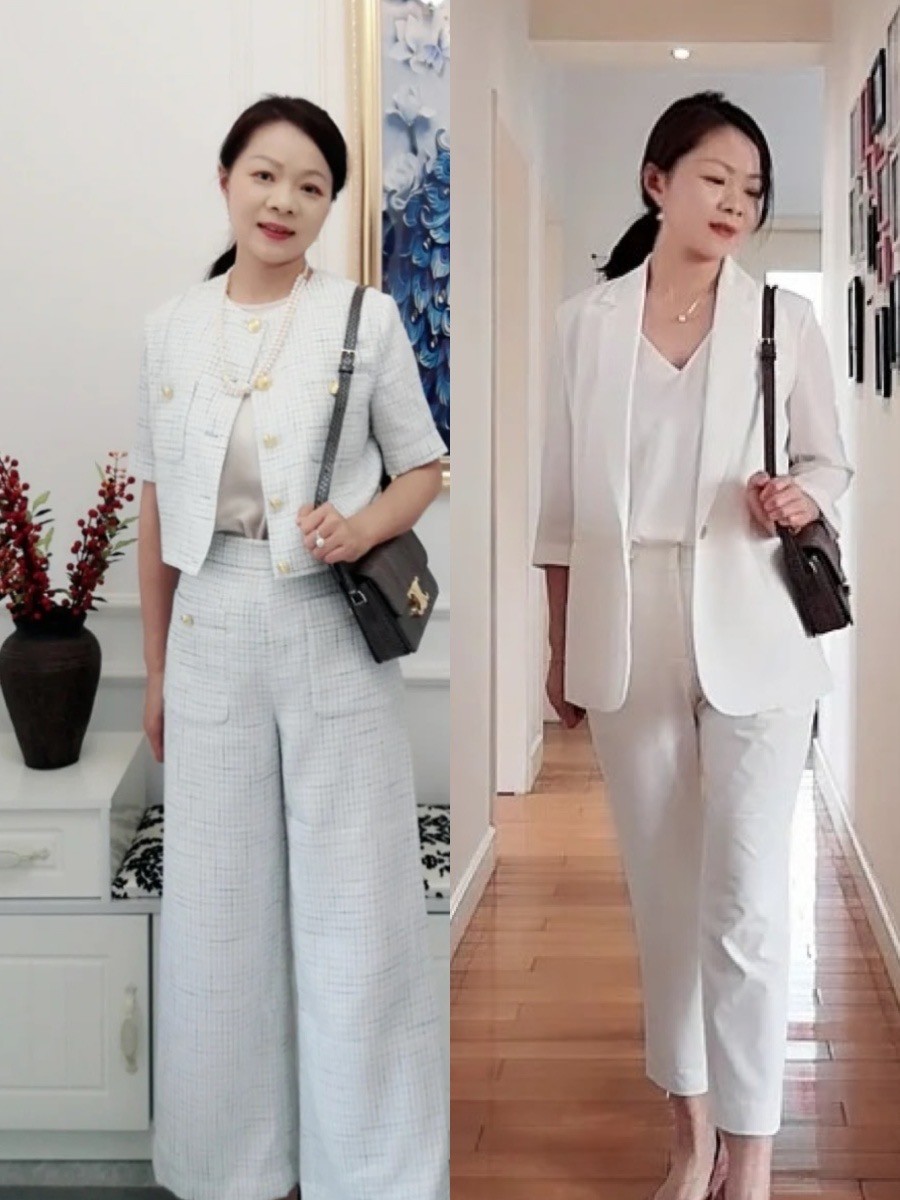 穿衣搭配|这个冬天爱上通勤风,40岁姐姐用白色构建“通勤穿搭”,好高级