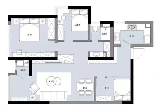 新房装修 | 107㎡轻奢风装修，高级灰低调又不失内涵