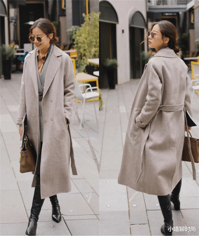 小喵聊时尚 小个子答应我,穿大衣时尽量配有跟靴,今年流行这3种,气质显高