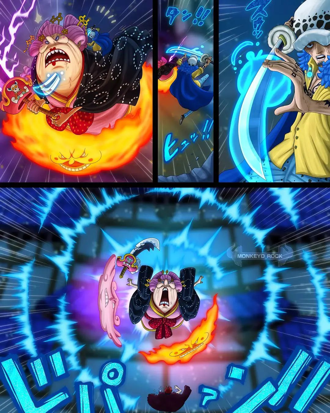 海贼王|海贼王1031话,大妈自损一年寿命变成终极形态,山治摧毁战斗服做好牺牲准备