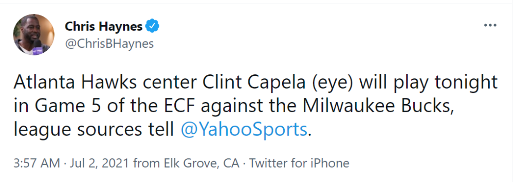 那些你很冒险的梦|两大核心缺席天王山之战!字母哥吹杨都确认伤停,卡佩拉可以出战