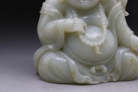 弥勒佛|舊藏:和田玉籽料“弥勒佛”摆件