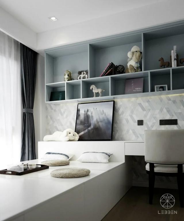 |88㎡现代复古范，做旧质感的家具，中性色的空间，独特的舒适感