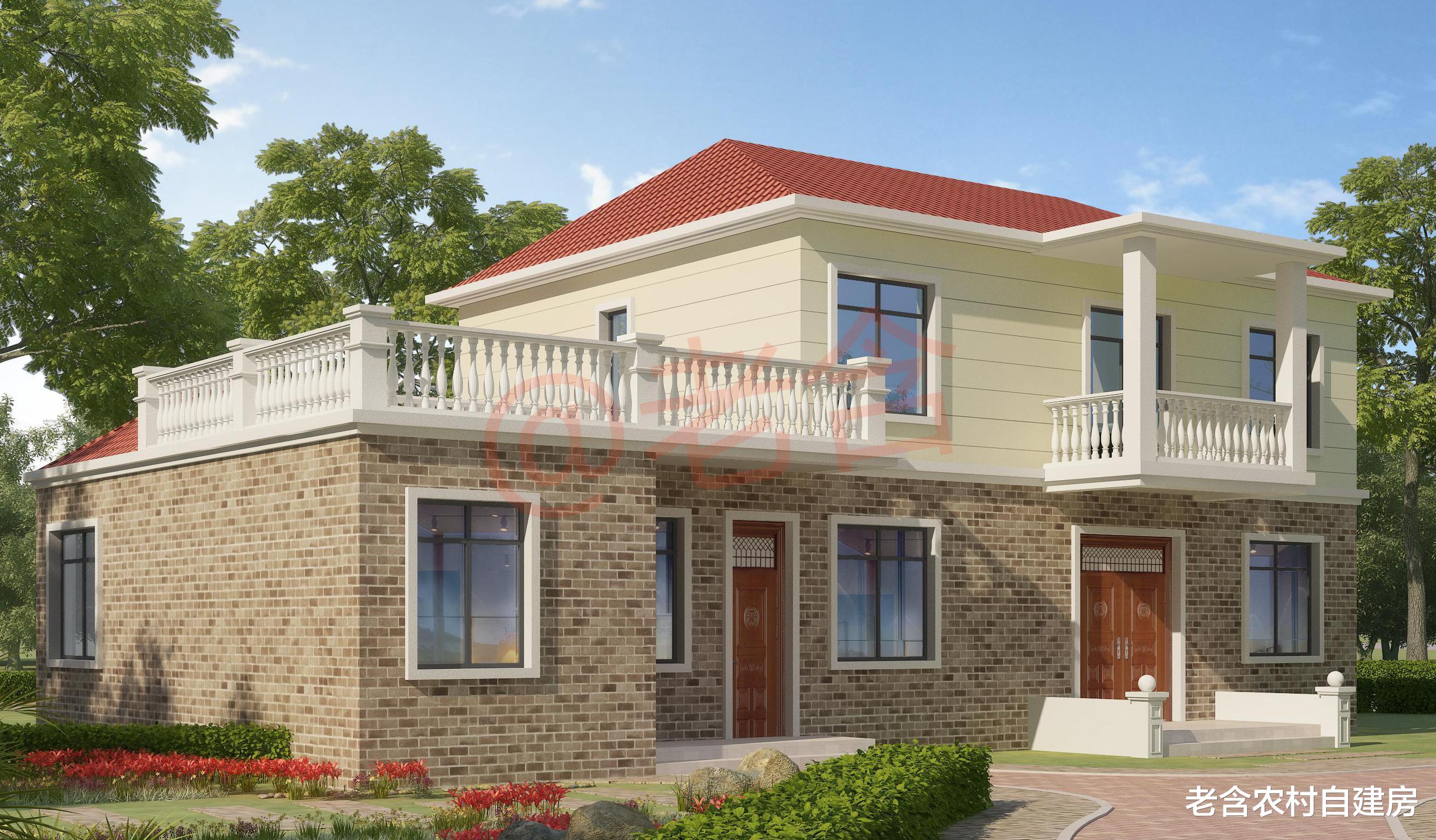 收集了5款农村自建房设计图,造型各有各的特色,造价均20万左右