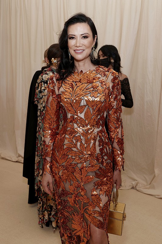 小白爱美搭 邓文迪的“枫叶裙”好大胆,网纱直接配亮面印花,看着美艳不俗气