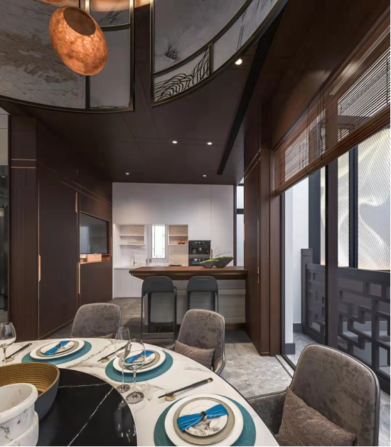 400㎡中式别墅，体味传统亭台雕榭、玉宇琼楼的东方韵美