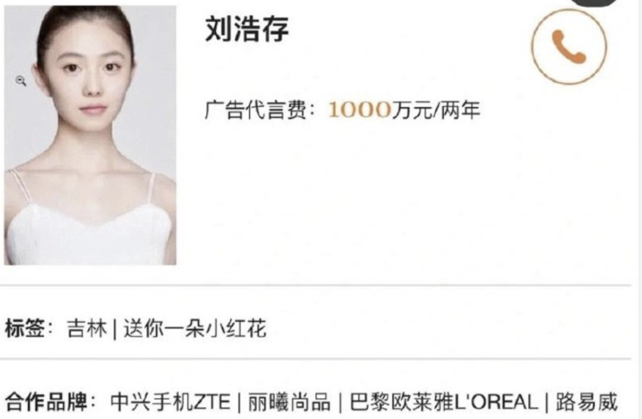 张子枫|明星代言费曝光！日均208万，杨超越只接一线，张子枫不如刘浩存