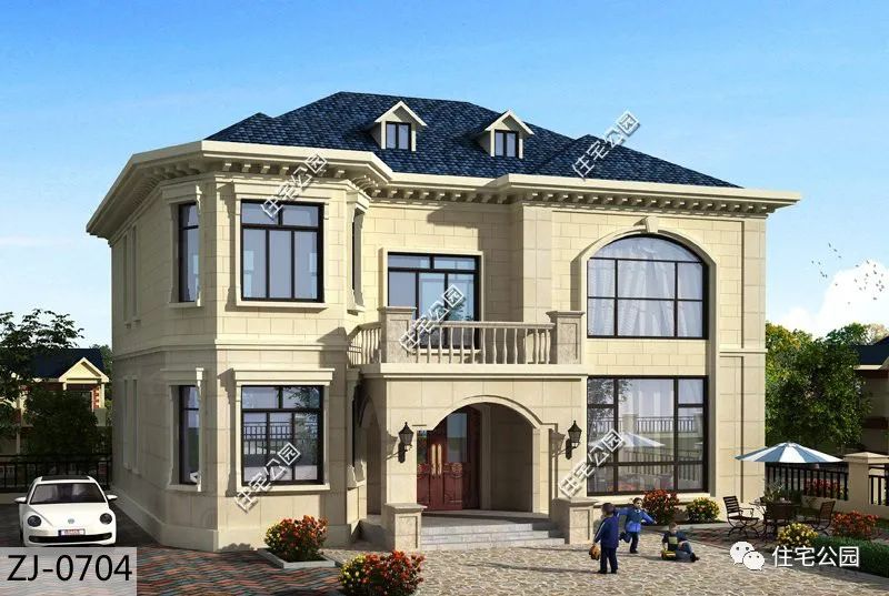 15×13米欧式别墅,实用好户型,二层设小阳台和卧室相连更加舒适