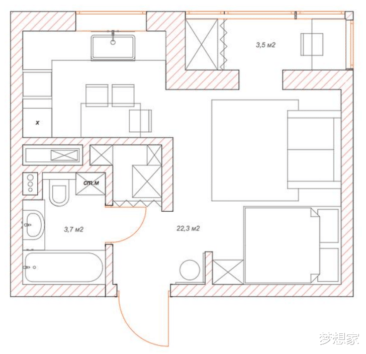 |28㎡的mini小屋充满幸福，关键在于颜色的使用，真是学到了