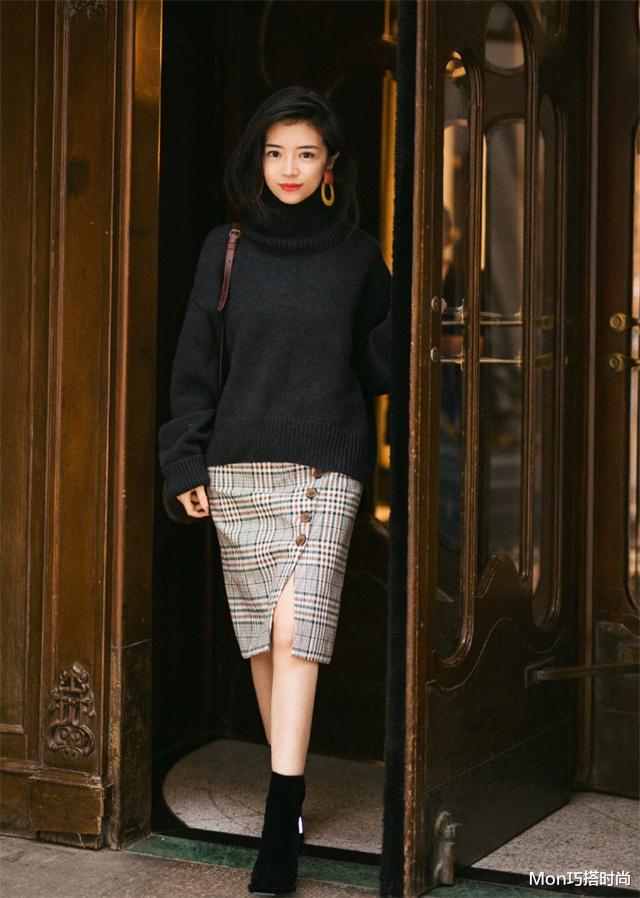 Mon巧搭时尚|早秋建议大家多穿“毛衣衫+半身裙”，温柔又高雅，美得惊艳时光