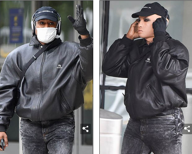 金·卡戴珊|坎爷出街造型比金卡戴珊还酷！戴着面具穿雨靴亮相，比金姐更个性