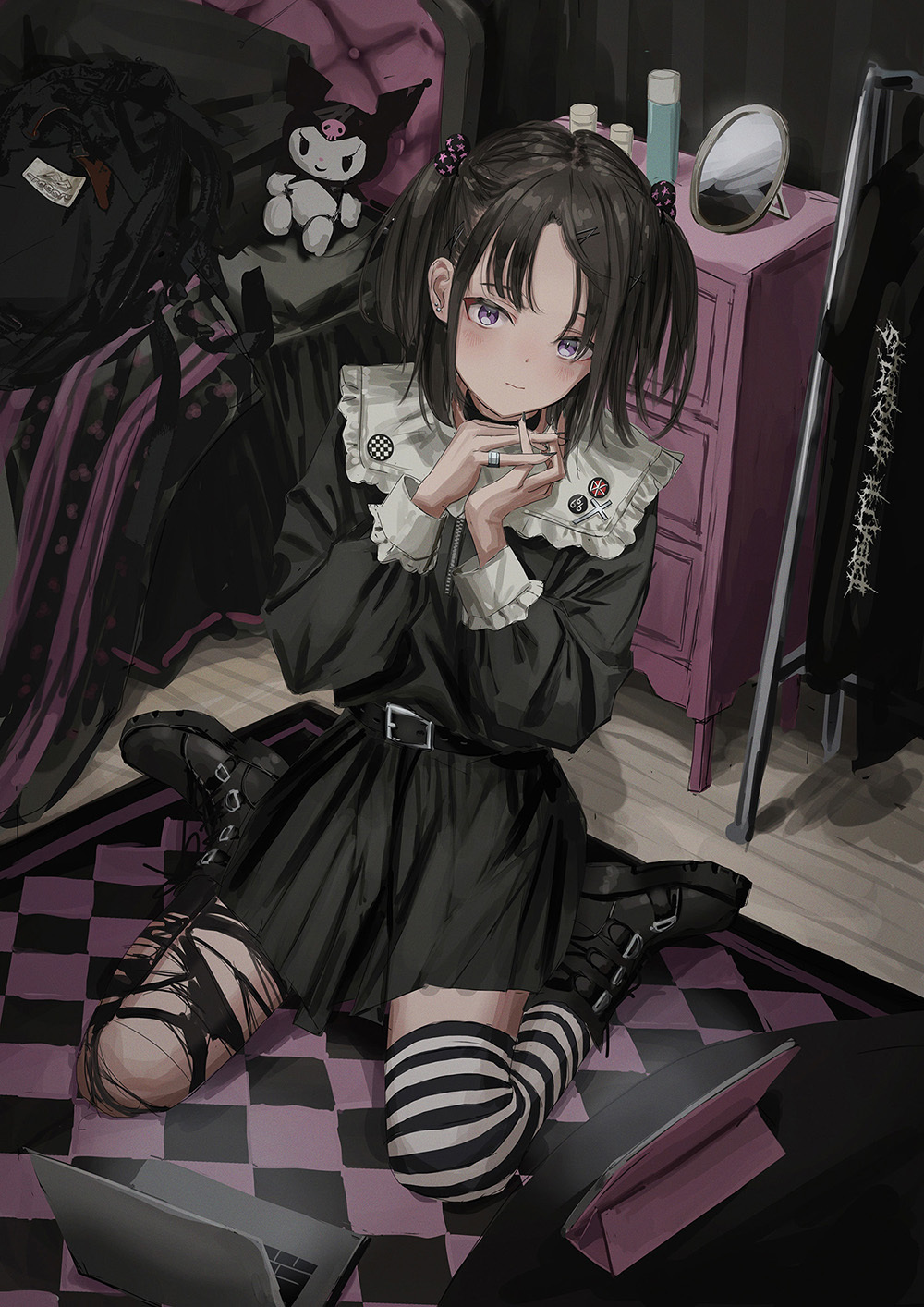 画师|【P站画师】暗黑系的酷酷女孩！日本画师儀式的插画作品