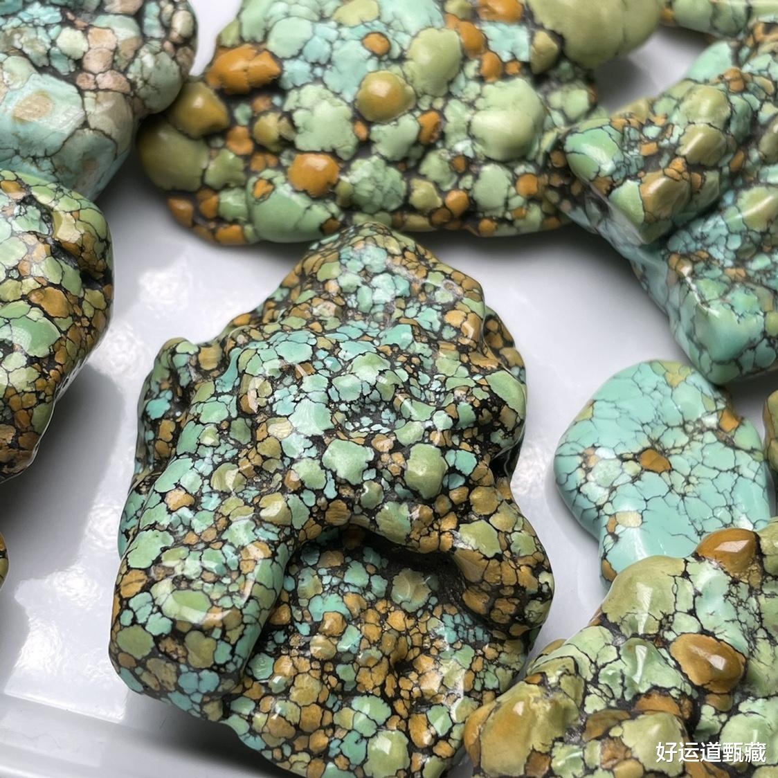 钱币|看起来像是泼墨画,更像是山水画的唐三彩绿松石