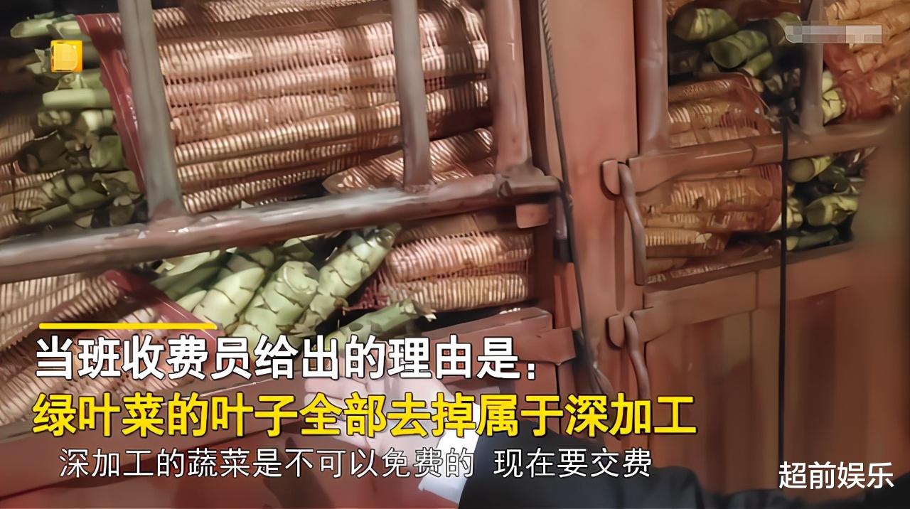 超前娱乐 江苏一男子拉莴笋走绿通,收费员称莴笋没叶子不能免费,男子怒了