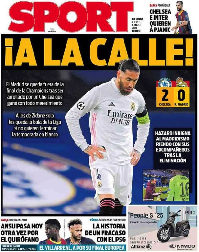 皇家馬德里|皇馬歐冠出局揪出兩大罪人！加泰媒體：輸0比2幸運，換巴薩來踢能進5球