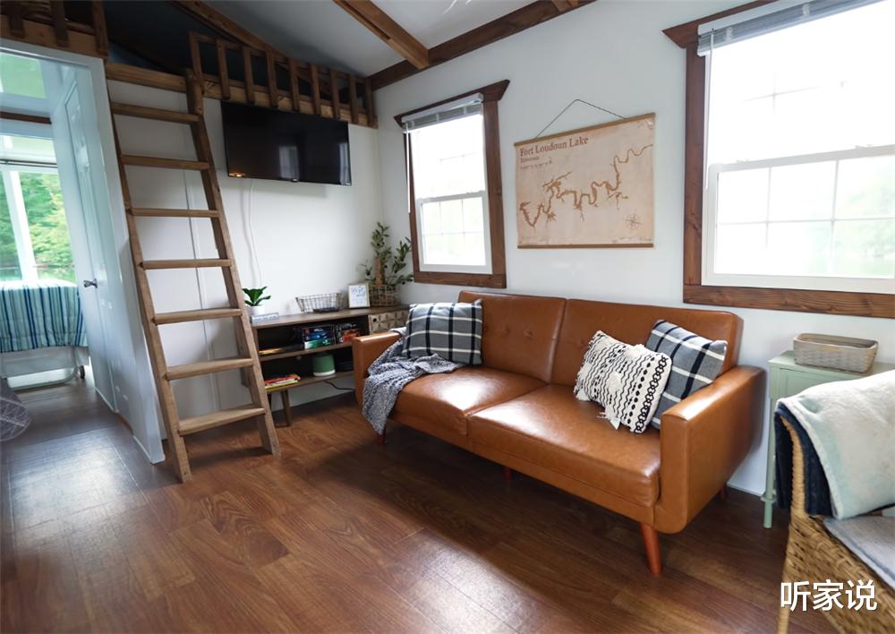 听家说 钓鱼爱好者的水上船屋：将36㎡设计成两室两厅，住一家六口没问题