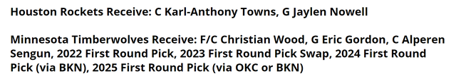 排骨酱|双赢!7换2交易方案出炉,火箭甩卖伍德申京,押宝唐斯联手榜眼