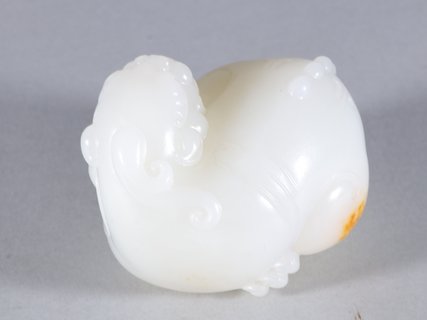 和田玉籽料|和田玉籽料牛气冲天摆件