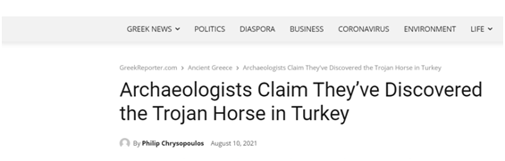 考古学家 特洛伊遗址发现青铜盘和“木马残骸”，考古学家：传说是真的！