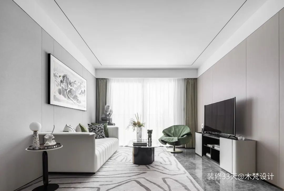 装修设计:104平现代混搭软装改造三室