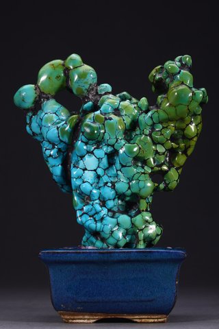 绿松石|旧藏: 绿松石山子盆景