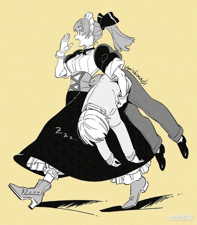 尾兽|最近我家来了位女仆，经常摸鱼不干活，咋办哩？插画特辑「女仆」