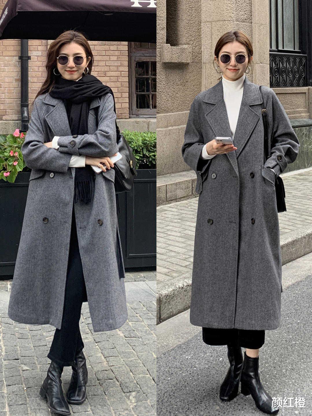 颜红橙 高级灰如何穿搭更显高级，这几款大衣别错过了，洋气精致又显气质