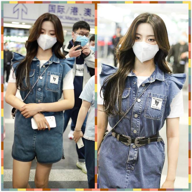 BiuVogue|杨超越真的是好会穿，4千的裙子配几十块的短袖，贵气还时尚