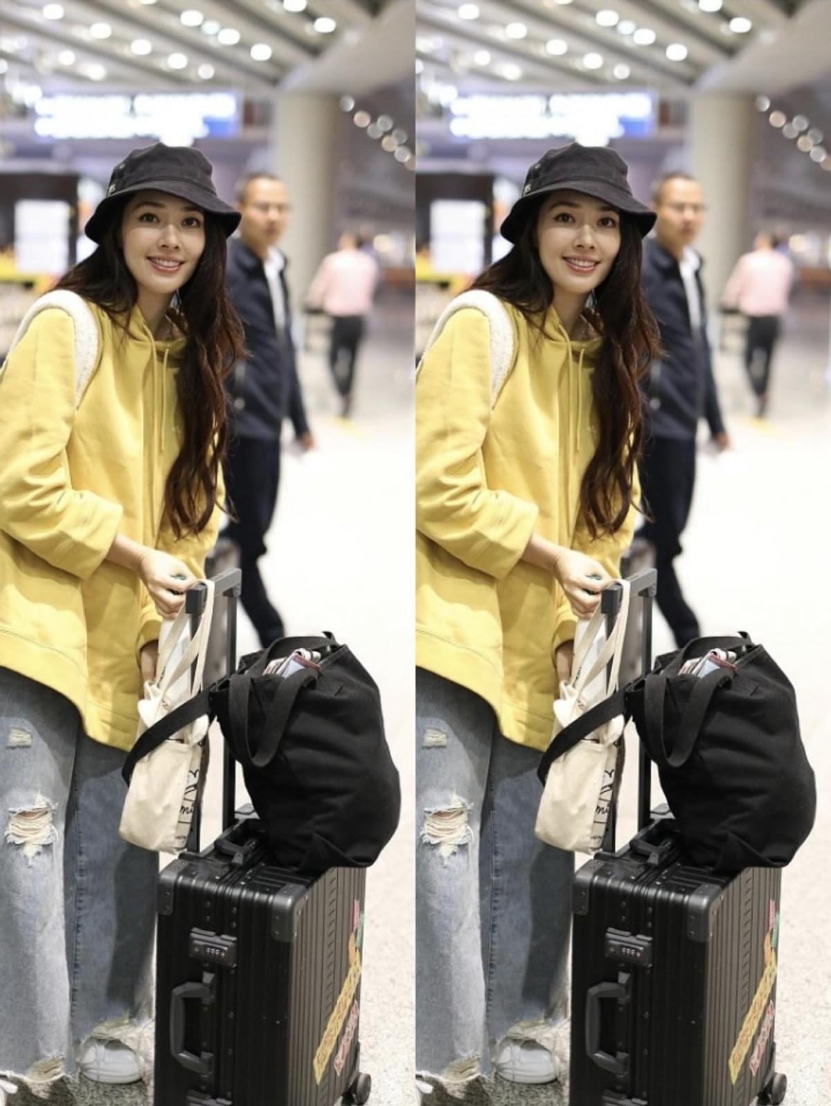 白小白的衣橱|郭碧婷扮嫩真有一套,一身松垮垮的造型,嫩得跟没结过婚一样