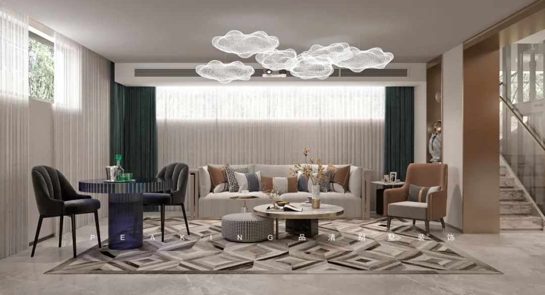 品清别墅装饰|现代中式轻奢作品案例赏析