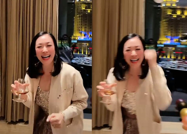 钟丽缇|51岁钟丽缇满脸红晕，倚靠公公肩膀举止亲近，婆婆曾嫌她年纪大