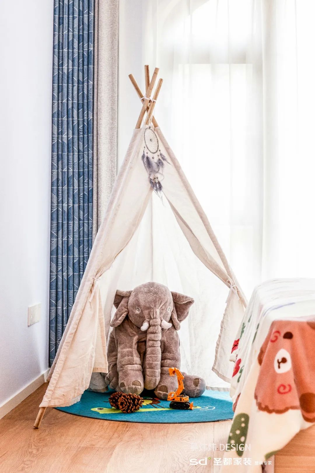 圣都家装北欧风别墅装修，三孩家庭的现实版童话王国！