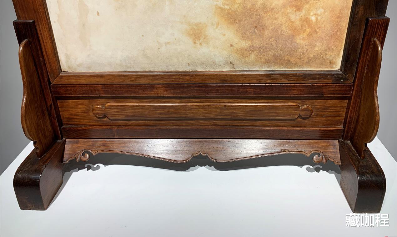 |黄花梨光辉灿烂，赏心悦目嵌云石大插屏