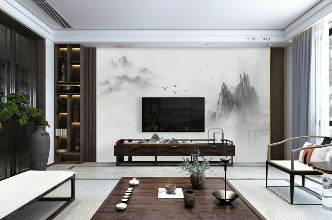 宋图网|禅意意境背景墙打造追求宁静舒适的家