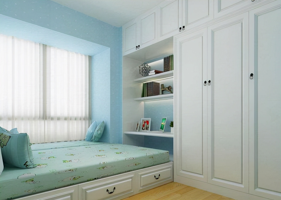 卧室装传统大床已过时了，如今都装这种代替，实用又省空间