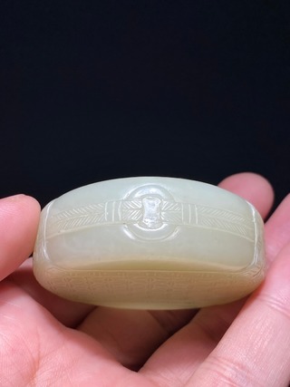 和田玉籽料|清 和田玉籽料 包袱纹 水盂 琴炉