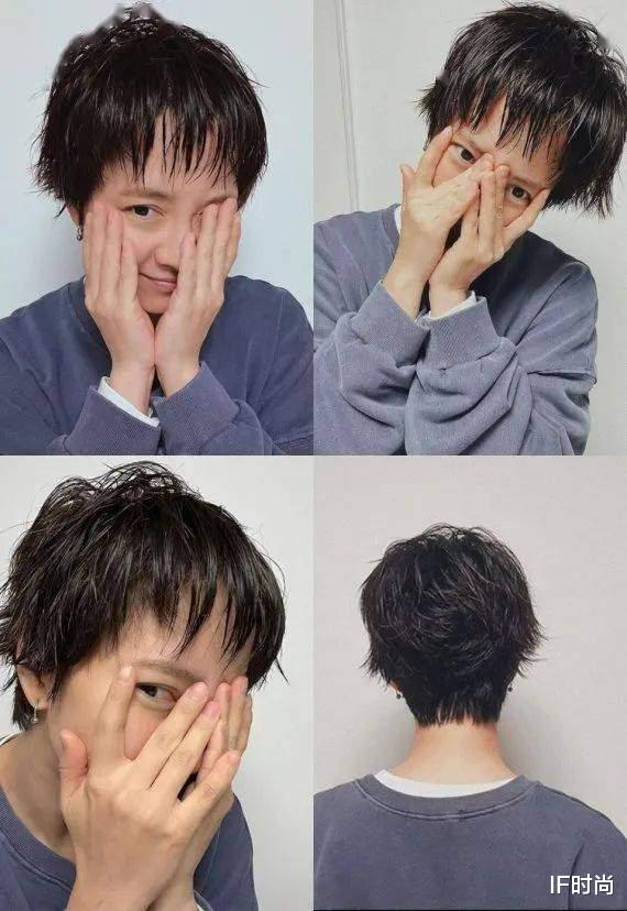 明星素颜 素颜也挡不住的美貌 怎么就被短发耽误了?