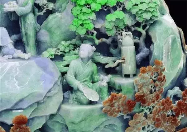 翡翠|欣赏翡翠香山九老图