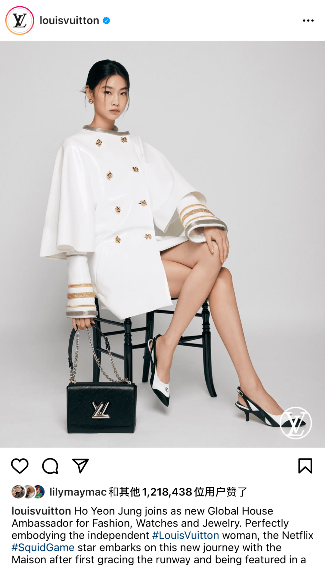 潮帮先生 《鱿鱼游戏》女主火了！凭一张厌世脸征服时尚圈，看着就有高级感