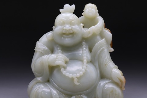 弥勒佛|舊藏:和田玉籽料“弥勒佛”摆件